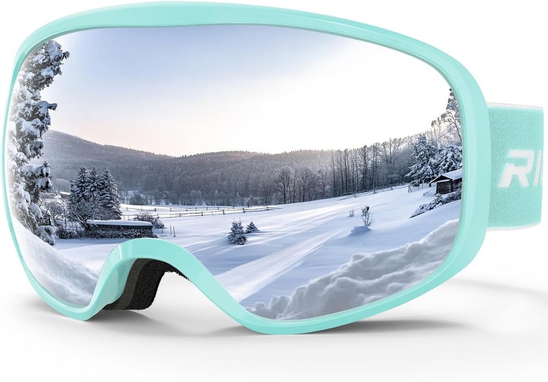 RIOROO Kids Ski Goggles for Boys Girls Aged 3-14, 100% UV Protection OTG Ski Goggles - Image 1